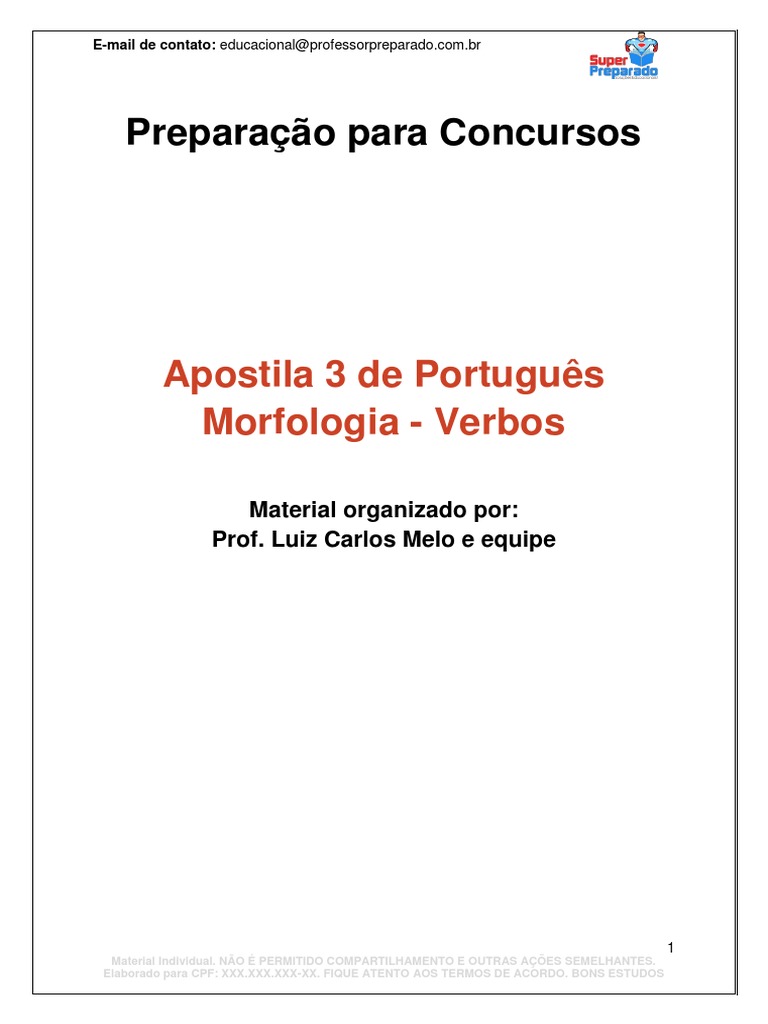 Apostila3dePortuguêsMorfologia Verbos 20200102 182707